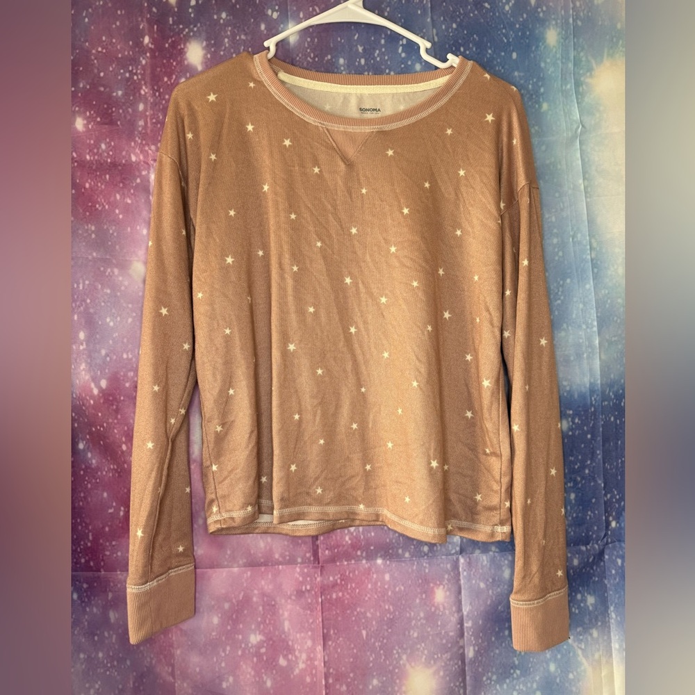 Sonoma petite star printed pajama shirt 🛍